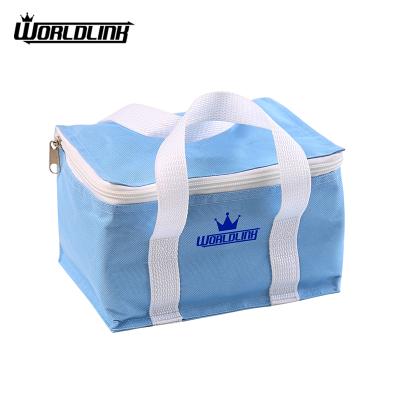 China Zipper Closure 4L Promotion Insulation Meal Pack Portable Lunch Bag Folding Cooler Ice Pack Bag for sale