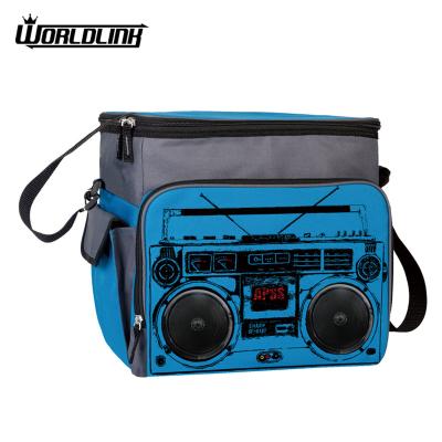 China Waterproof Wireless MP3 Speaker Cooler Bag For Outdoor Travel Food Delivery Bag for sale