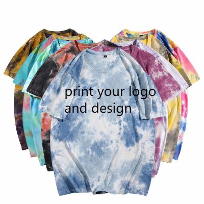 China Viable Print Anime Tye Dye Blue Uomo T Shirt For Men for sale