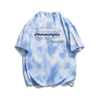 China White Tye Dye Nirvana Pima Cotton Viable T-Shirt for sale