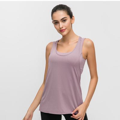 China Good Quality Summer Breathable Custom Women Sports Yoga Sleeveless Top Cross Vest for sale