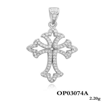 China New Stylish Fashion Personalized Ladies Zircon Cutout Cross Pendant TRENDY for sale