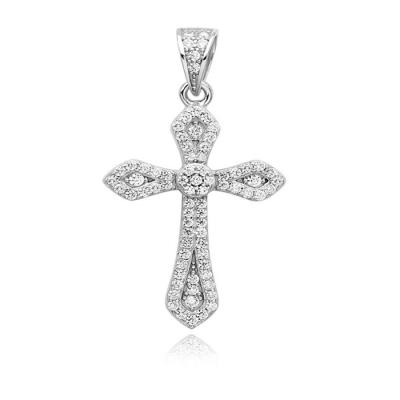 China FASHIONABLE new design European and American hot style shiny 18k gold plated cross necklace pendant for sale