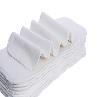 China Printed Super Bamboo Water Absorbent 100% Microfiber Insert Baby Cloth Diaper Insert for sale