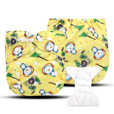 China Reusable Factory Cloth Printed Cheap Diaper For Baby Breath Cover With Bamboo Insert for sale