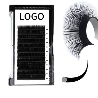 China Mink Lashes Individual Salon MakeupSingle Long Size 0.03-0.25mm False Lashes Flat Oval False Eyelashes Natural Single Eyelashes Extension for sale