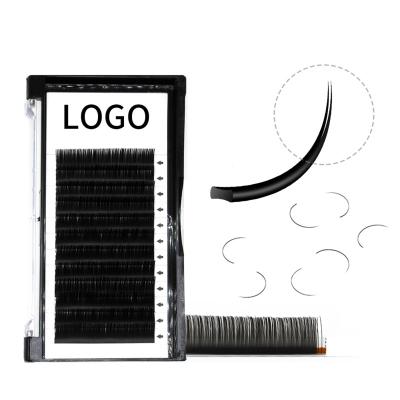 China Durable Premium Comfort Loop Matte Lash Single Double Tips Ellipse Classic Extension PBT Korean Fiber Flat Lashes Single Eyelash Extension for sale