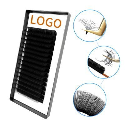 China Long Velvet Helix Shaped Eyelashes Faux Mink Silk Matte Volume Lash Velvet Extension Natural Classic Eyelash Extensions for sale