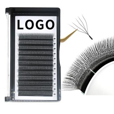 China Hot Selling Fuax Crisscross Mink Lashes Easy 5D Volume Premade Fans Eyelash Extensions for sale