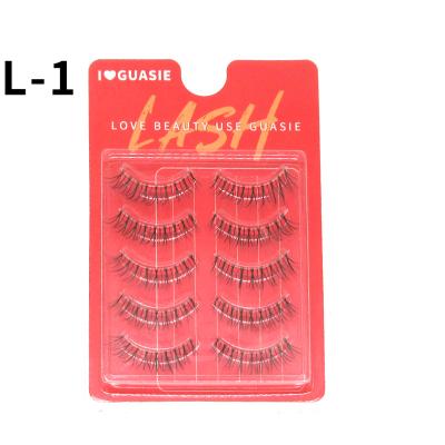 China Terrier Mink False Eyelashes 3D Comfortable Naturally Transparent Messy Cross Eyelashes for sale