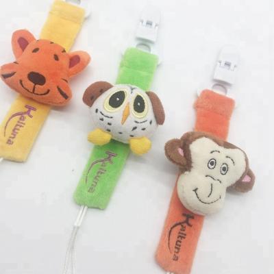 China BPA Free Custom Design Premium Quality Baby With Plush Toy Pacifier Clip for sale