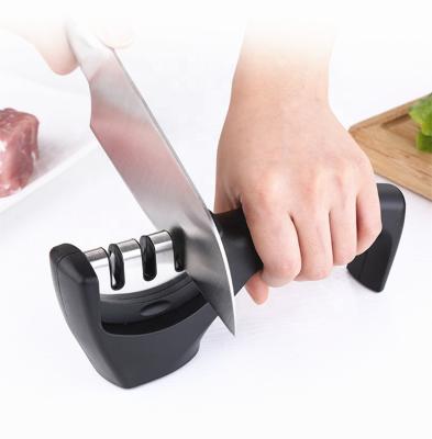 China 4 in-1 Kitchen Knife Accessories100% Viable Wholesale Food Grade 3 Stage Knife Sharpener for sale