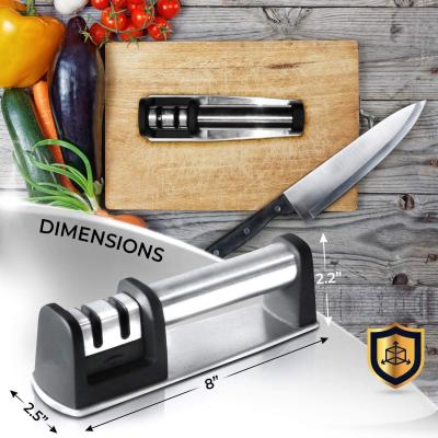 China Viable kitchen knife accessories: two-step knife sharpener helps repair, restore and polish blades for sale