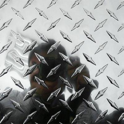 China Alloy 3003 5052 H22 Aluminum Diamond Plate 0.125 Inches Thickness and Bright Finish for sale