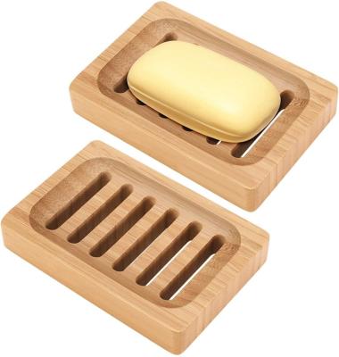 China ZM1070 Bathroom Stainless Steel Wall Mount Soap Dish Soap Box Tray Wooden Dish Eco Friendly Natural Bamboo Holder Rustic Rustic Bamboo for sale