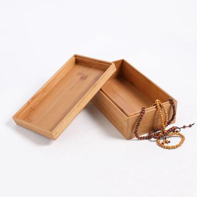 China ZM1048 Recyclable Custom Printing Wooden Packaging Storage Cards Rectangle Bamboo Tea Gift Box With Lid for sale