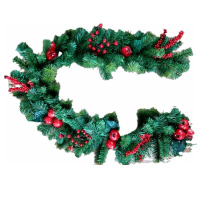 China PVC+pine needle ball garland frame simulation Christmas red festive hanging garlands eco-friendly fruit/tree berry/wreath for sale