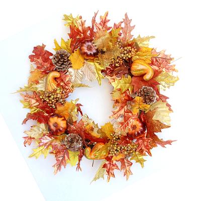 China Indor Decoration Autumn Artificial Wreath Decorative Collection for sale