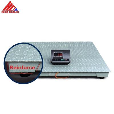 China High Quality Electronic Digital Heavy Duty Weighing Platform Scales 1.2mx1.2m 3 Ton Platform Scale Floor Scale Mild Steel for sale