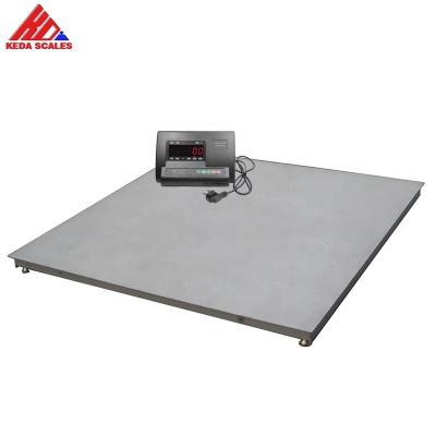 China High Quality 3ton Industrial Floor Scale Heavy Duty Mild Steel 1.5*1.5m Scale For Warehouse for sale