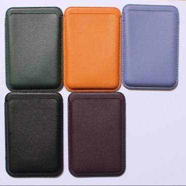 China 2020 New Wholesale KSM Anti-fall PU Magnetic Card Holder Factory Price Magsafing Case Leather Wallet For iPhone 13 for sale