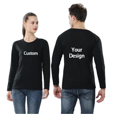 China Wholesale Sublimation Tshirt Mens Women's Printing Embroidery Custom Plain Long Sleeve t-Shirt for sale