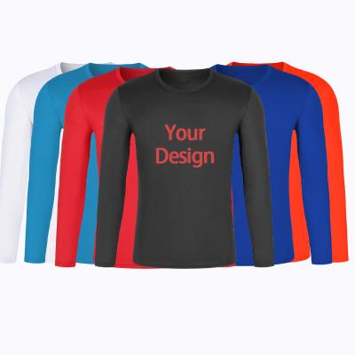 China Custom Unisex Full Sleeve t-Shirt Plain Printing Sublimated t Shirt Long Sleeve For Mens for sale