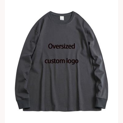 China Wholesale High Quality 100% Cotton 250gsm long sleeves t shirts Custom Mens Oversized Plain Long Sleeve t Shirt For Men for sale