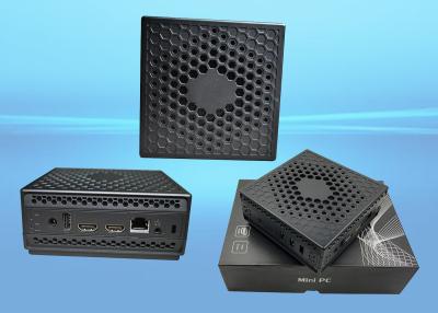 China PC micro quad-core de Intel Celeron, OS Fanless de Windows 10/Linux de la ayuda del PC de sobremesa en venta