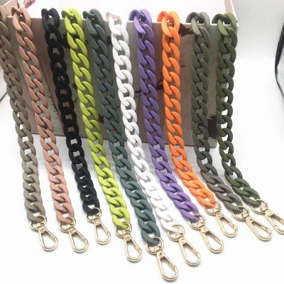 China Popular Tortoiseshell Handbag Chain Handbag Strap Factory Acrylic Tansparency And Mix Color Marble Link for sale