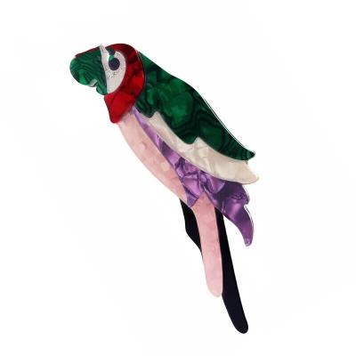 China Fashionable peichi jewelry bird handmade acrylic animal brooch pins resin fancy brooch for women for sale