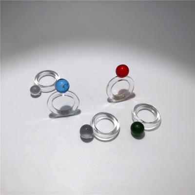 China Casual/Sporty Minimalist Fashion Ball Shape Rings Elegant Fashion Resin Jewelry Acrylic Women Rings for sale