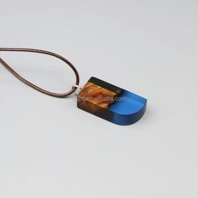 China Creative Epoxy Jewelry Acrylic, Wood and Resin Jewelry and Resin Wood Necklace for sale