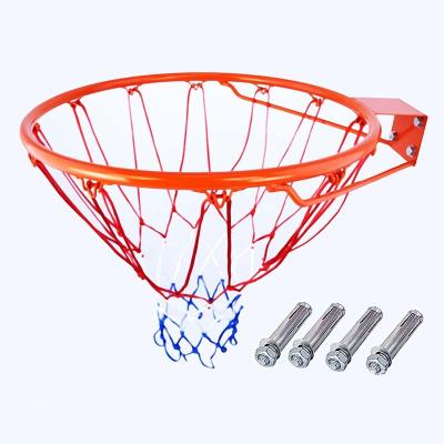 China Hot Selling Basketball Game Basketball Steel Rim With Net For Basketball Hoop Stand Up Outdoor Wall Mounted Basketball Ring for sale