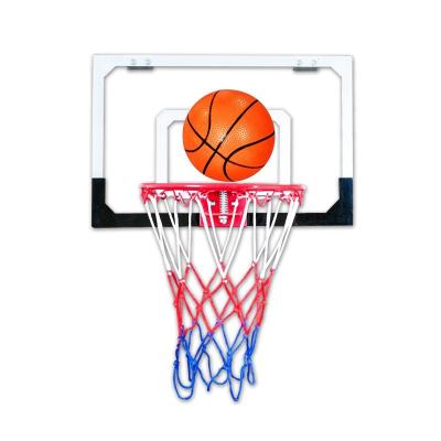 China Indoor Outdoor Custom Print Logo Mini Gym Basketball Hoop For Kids Hanging Over The Door Basketball Backboard With Spring Backer Dip for sale