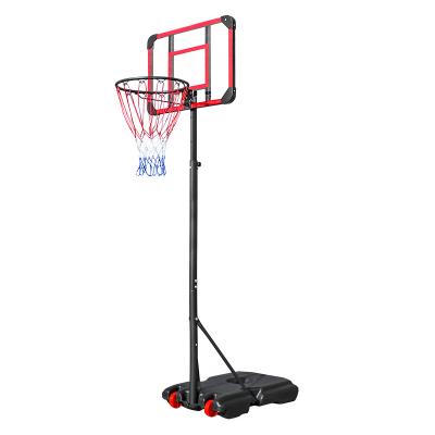 China Shatter Proof PC with Iron Frame Kids Basketball Hoop System Portable Basketball Goals Fixed with Adjustable Wheels Height for Teenager Indoor Outdoor Use for sale