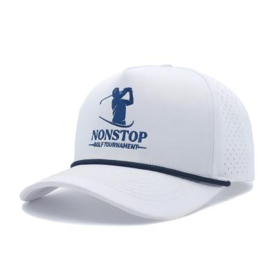 Cina Unisex Custom Logo 5 Panel Laser Cut Performance Cappuccio da Golf Quattro Stagioni Cappello impermeabile in vendita