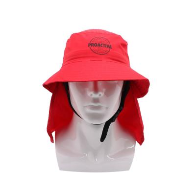 China Custom Waterproof UPF50 Sun Hat With Removable Neck Flap Safety Chin Strap for Hiking for sale