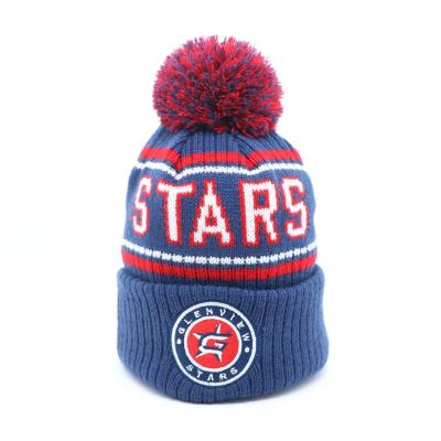 China 2023 Custom Sport Winter Hüte ODM Designs mit dicken Wolle Auskleidung Pom Pom Beanies zu verkaufen