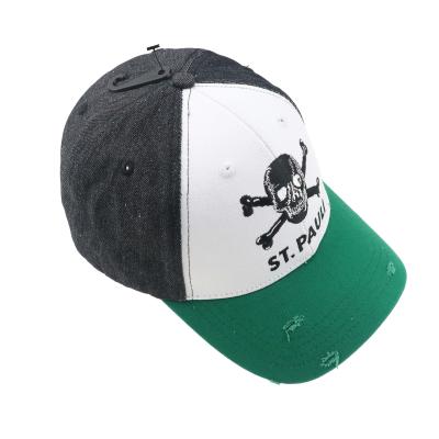 China Breathable Waterproof Vintage Cotton Washed Twill Sports Caps Outdoor Black Dad Hat for sale