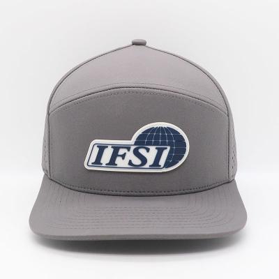 China Custom Wasserdicht Hut 6-Panel Hut Laser Schnitt Loch Hip Hop Hut mit individuellen Stoff zu verkaufen