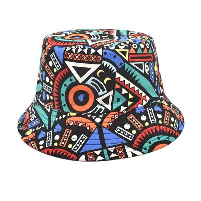 Cina Custom All Over Geometric Retro stampato Moderno Pescatore UV Protezione Solare Cappello Bucket in vendita