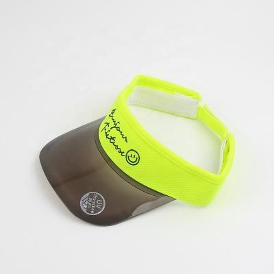 China 100% acrílico plástico personalizado visor solar UV sombrero perfecto para su experiencia de compras en venta