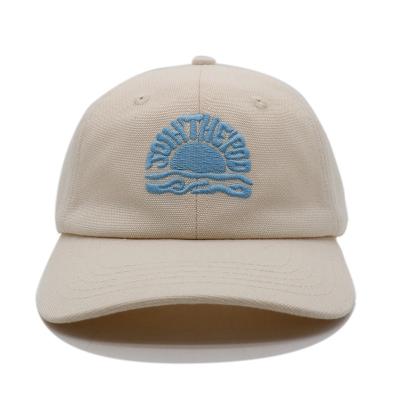 China 230gsm Solid Color Dad Hats 6-Panel Curved Brim Sports Caps Snapback Baseball Cap for sale