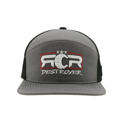 China Adults Custom 6 Panel Rubber PVC Logo Waterproof Laser Cut Drilled Hole Perforated Hat for sale