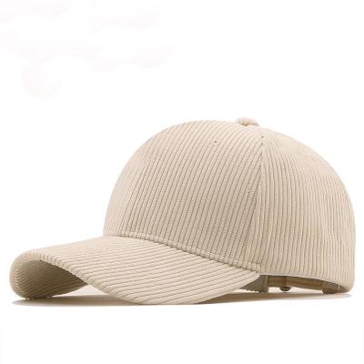 China Winter Gorras 6 Panel Stickerei einfache strukturierte Corduroy Hut mit Entladedruck zu verkaufen