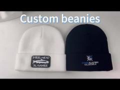 Custom Beanies With Rubber Patches Logo