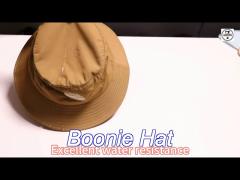 organic cotton boonie hat with woven patch moisture wicking sweatband