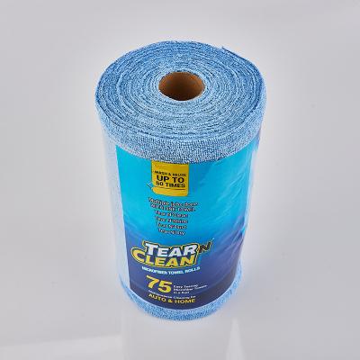 China Sustainable Tear away Cleaning Cloth 75PK Multi Purpose  Microfiber Absorbent Fast Drying Microfiber Clean Towels for sale