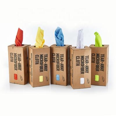 China Sustainable Tear away Cleaning Cloth Multi Purpose  Microfiber Absorbent Fast Drying Microfiber Clean Towels for sale